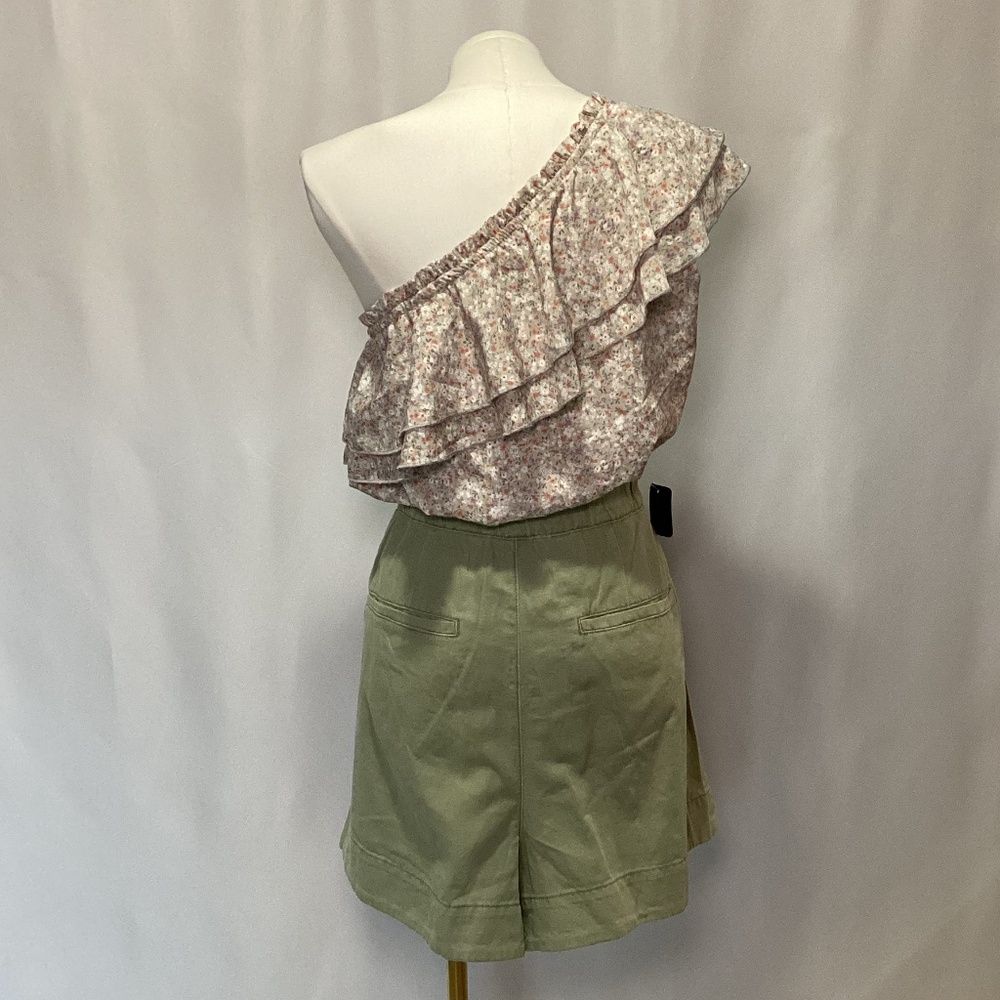 15. One-Shoulder Floral Ruffle Top NWOT Size XL - Picture 3 of 6